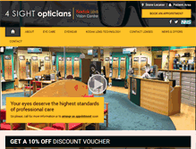 Tablet Screenshot of 4sightopticians.com